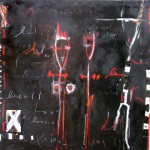 The Couple 52'' x 52'' Mixed Media on Canvas