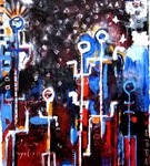 Black Tribe | 83'' x 68'' | Oil and Acrylic on Canvas