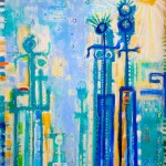 Blue Tribe | 78'' x 68'' | Oil and Acrylic on Canvas