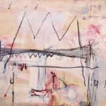 La Reine I 32" x 80" I Mixed Media on Wood Door