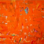 Orange Abstraction I 58" x 70" I Oil and Acrylic on Canvas