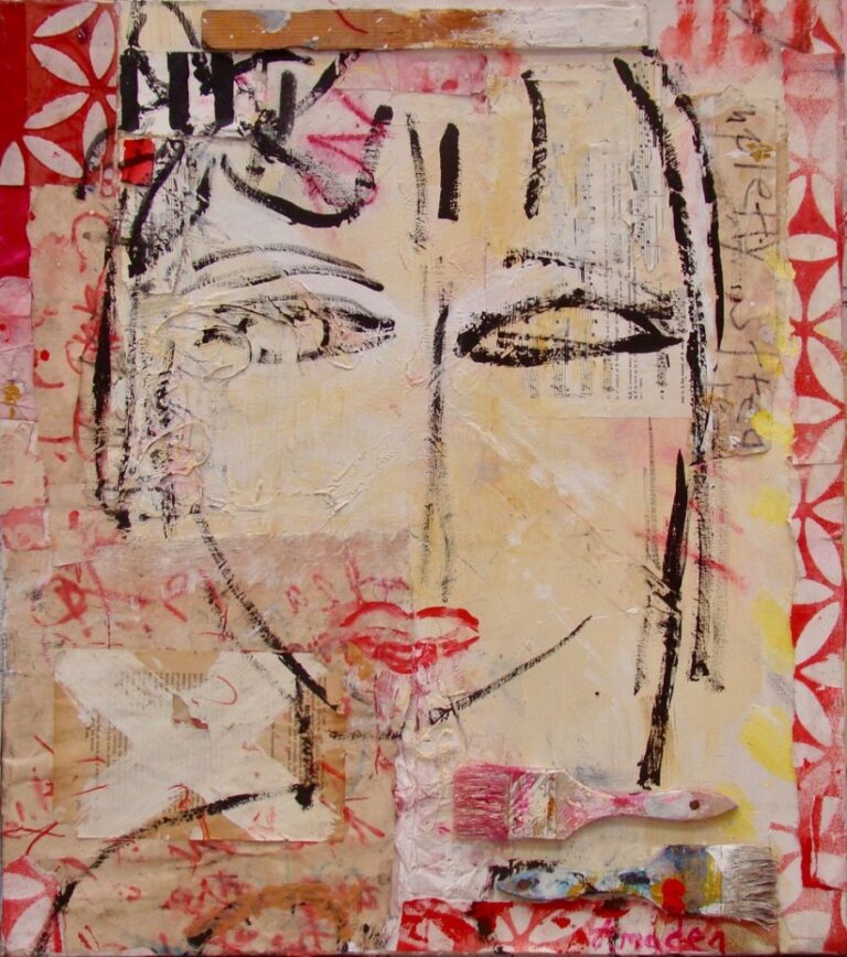 La Coquette | 26″ x 23″ | Mixed Media on Canvas