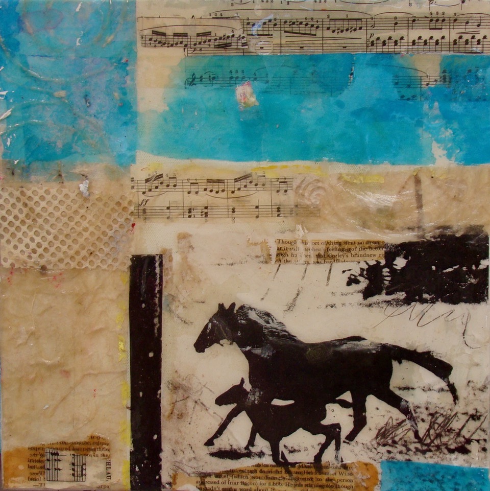 Flight | 12″ x 12″ | Mixed Media and Resin on Canvas