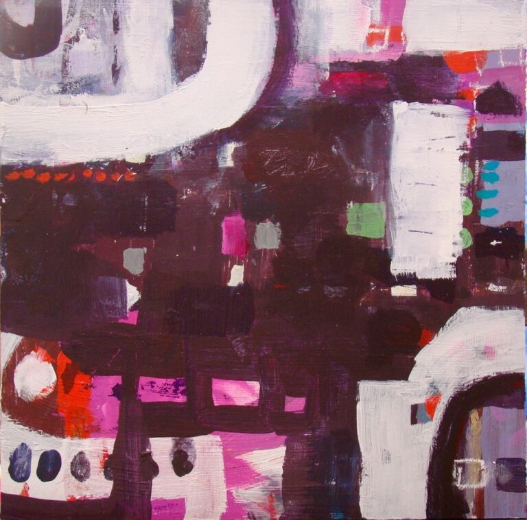 Pink Interlude | 13″ x 13″ | Mixed Media on Panel