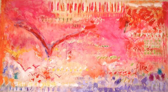 Exuberance | 55″ x 102″ | Acrylic and Oil Stick on Canvas