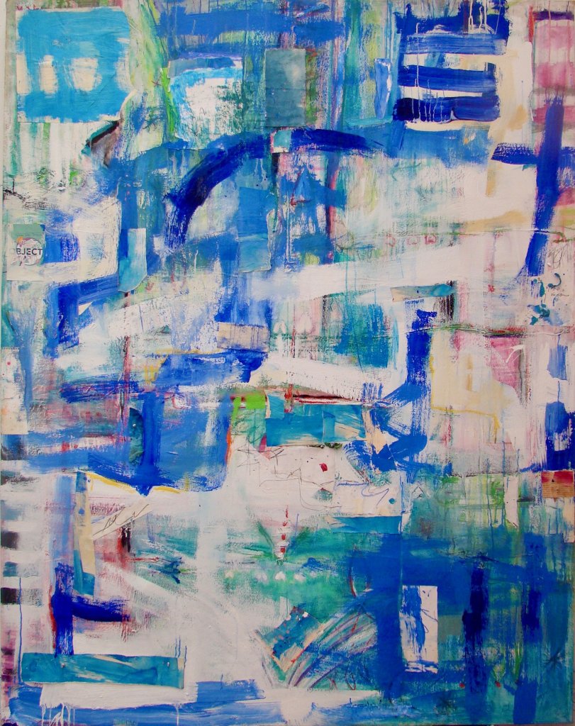 Rhythm & Blues | 62″ x 78″ | Mixed Media on Canvas