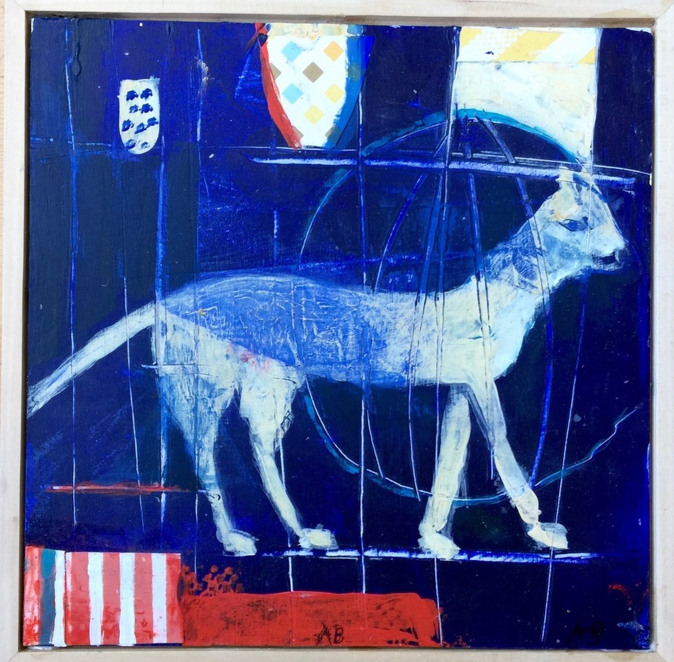 Feline | 13″ x 13″ | Mixed Media on Panel