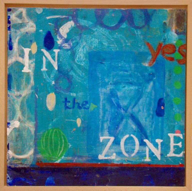 In the Zone | 13″ x 13″ | Mixed Media on Panel