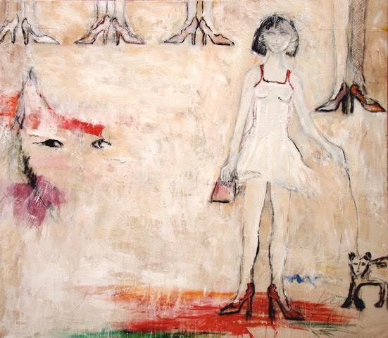 Ruby | 12″ x 18″; 16″ x 24″; larger sizes available |  100% cotton rag archival fine art paper | Mixed Media on Canvas