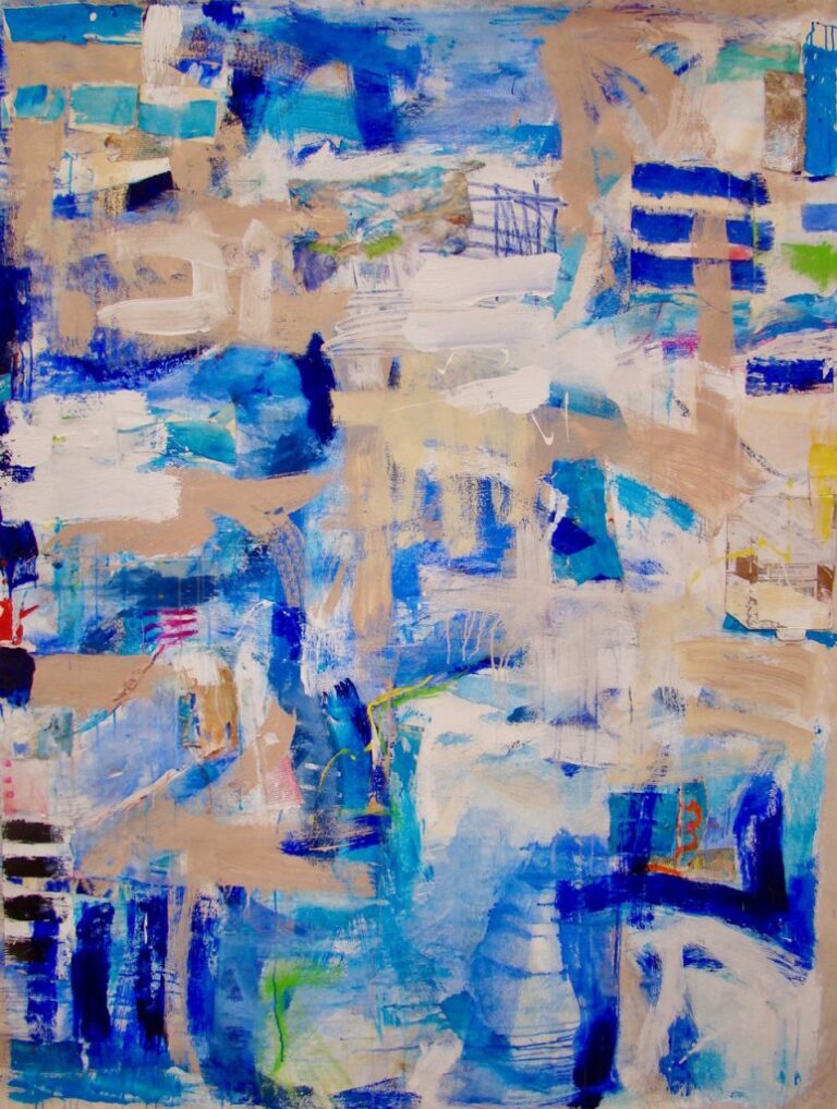 A Clear Day on the Mediterranean Sea | 72″ x 54″ | Mixed Media on Canvas