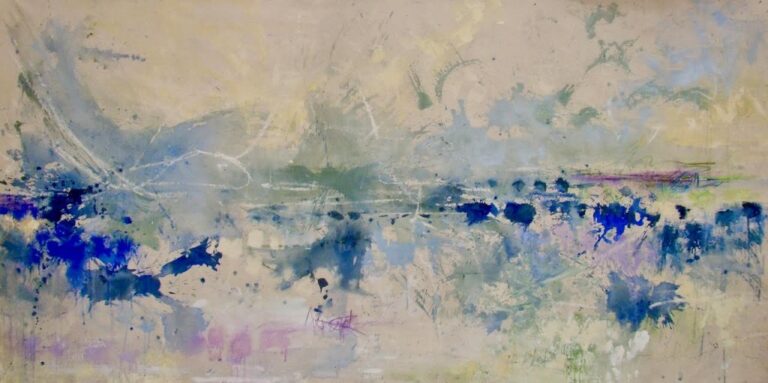 Blue Lake | 54″ x 105″ | Mixed Media on Canvas