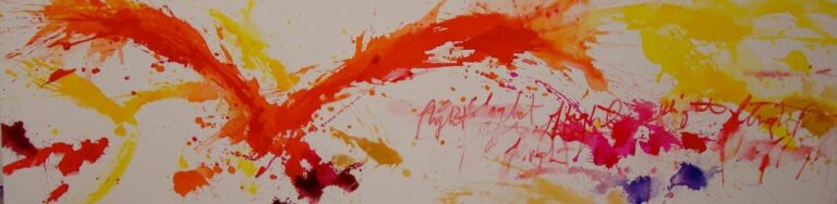 Explosion in Orange | 24″ x 96″ | Acrylic on Canvas
