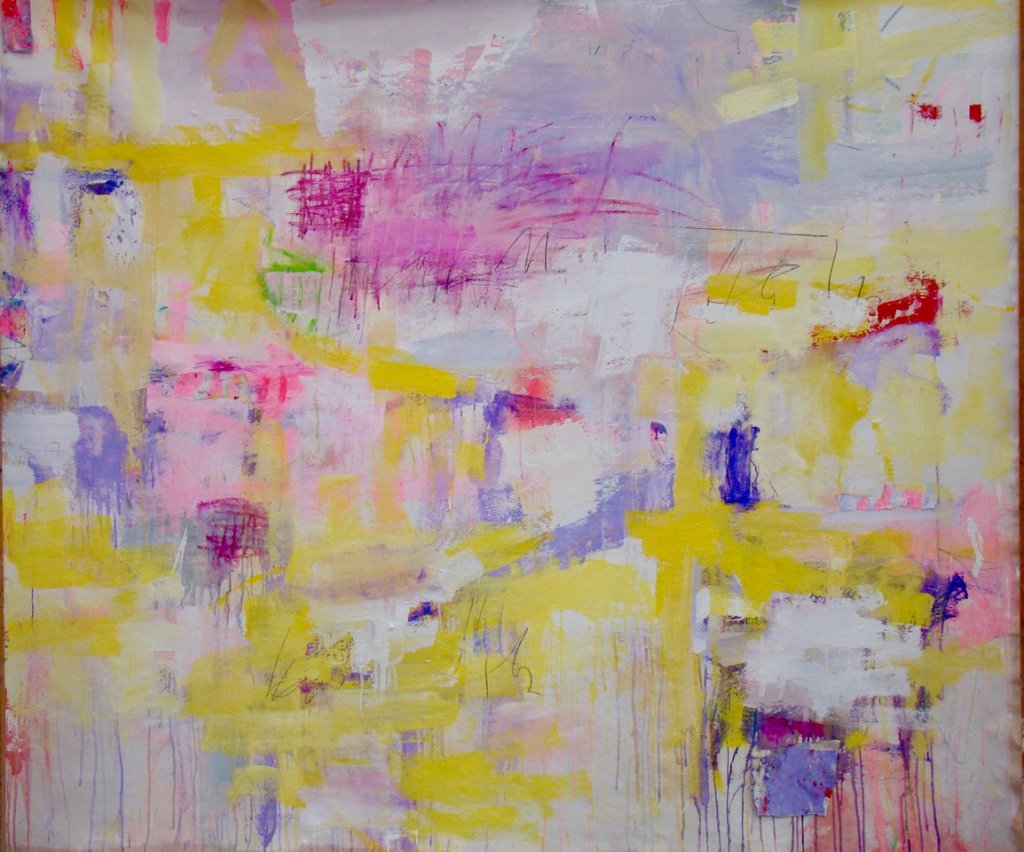 We All Live In A Yellow SubmarineSymphonic Variations | 70″ x 79″ | Mixed Media on Canvas