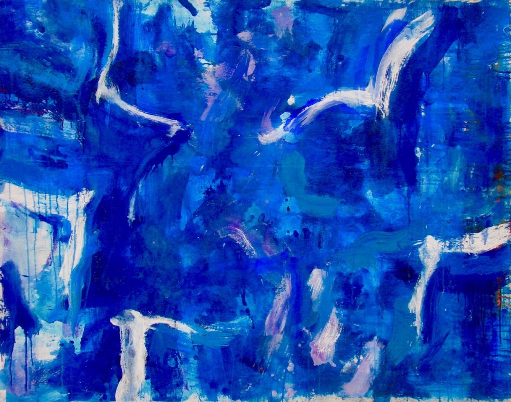 Deep Dive | 44″ x 56″ | Mixed Media on Canvas