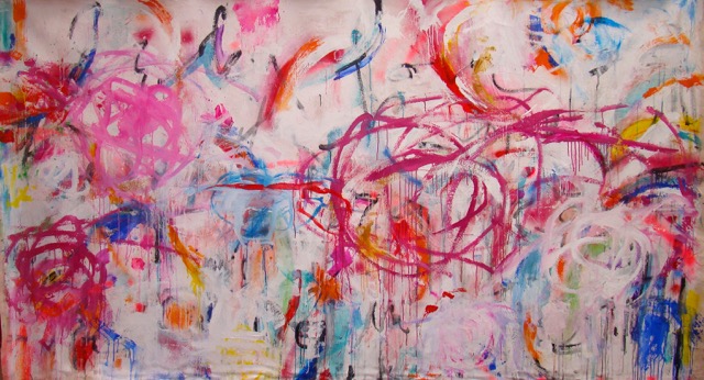 Pinkswirls | 67″ x 119″ | Acrylic on Canvas