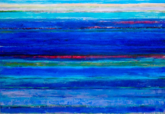 Costa Smeralda (Emerald Coast) | 58″ x 86″ | Mixed Media on Canvas