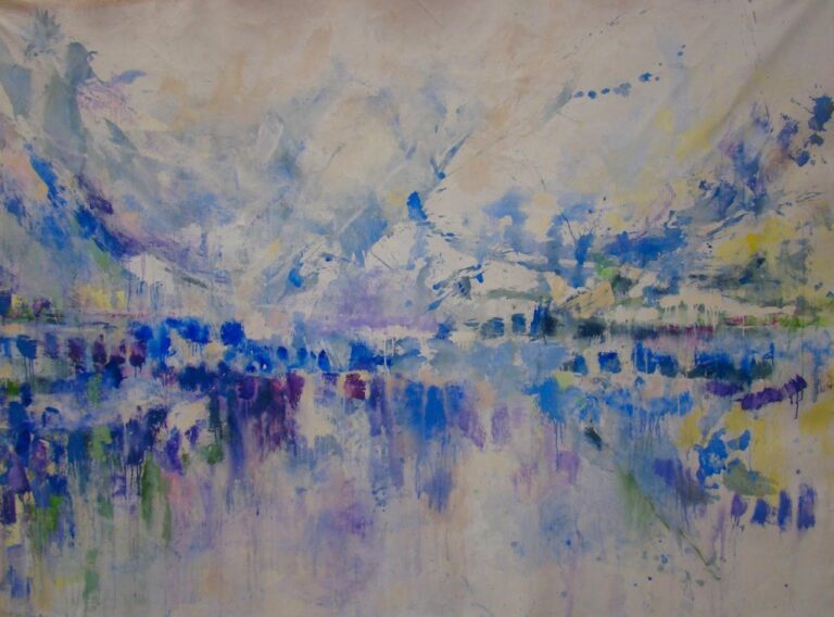 Fjord Chamonix | 68″ x 90″ | Mixed Media on Canvas