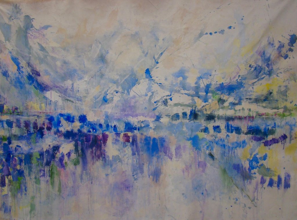 Fjord Chamonix | 68″ x 90″ | Mixed Media on Canvas