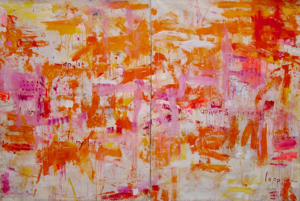 Tangerine Dream | 70″ x 106″ | Mixed Media on Canvas