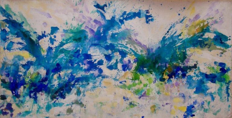 Ocean Spray | 55″ x 110″ | Mixed Media on Canvas