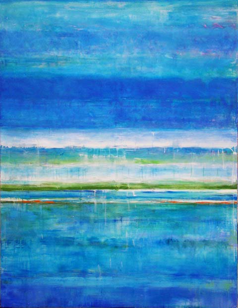 Turquoise Dream | 55″ x 72″ | Mixed Media on Canvas