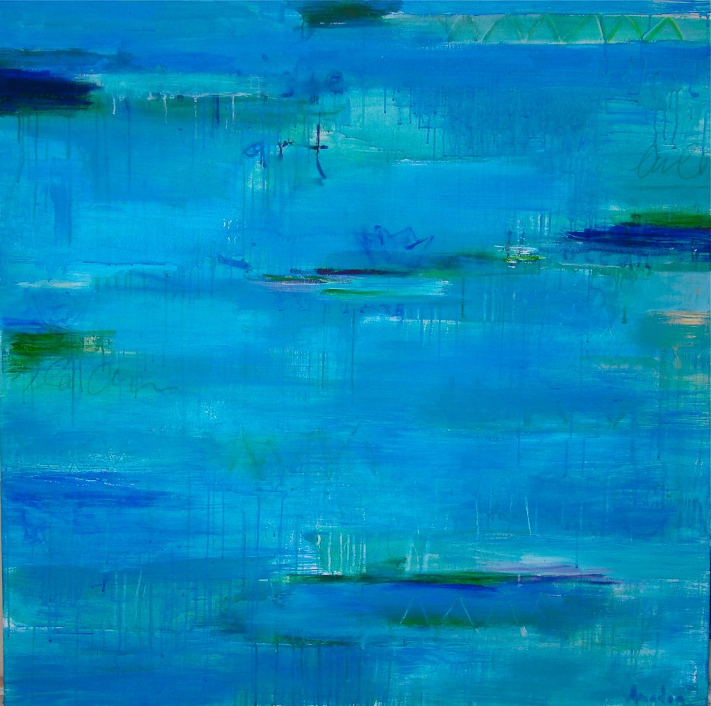 Giverny #2 | 54″ x 54″ | Acrylic & Oil on Canvas