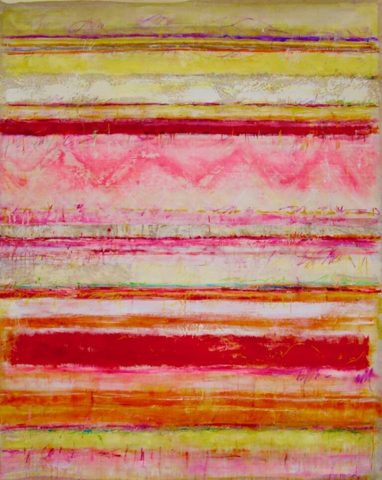 Hand Writing on the Wall | 80″ x 63″ | Mixed Media on Canvas