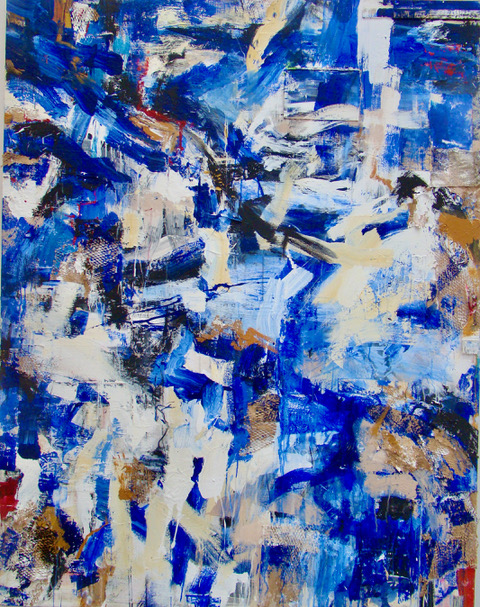 Night on the Nile | 72″ x 56″ | Mixed Media on Canvas
