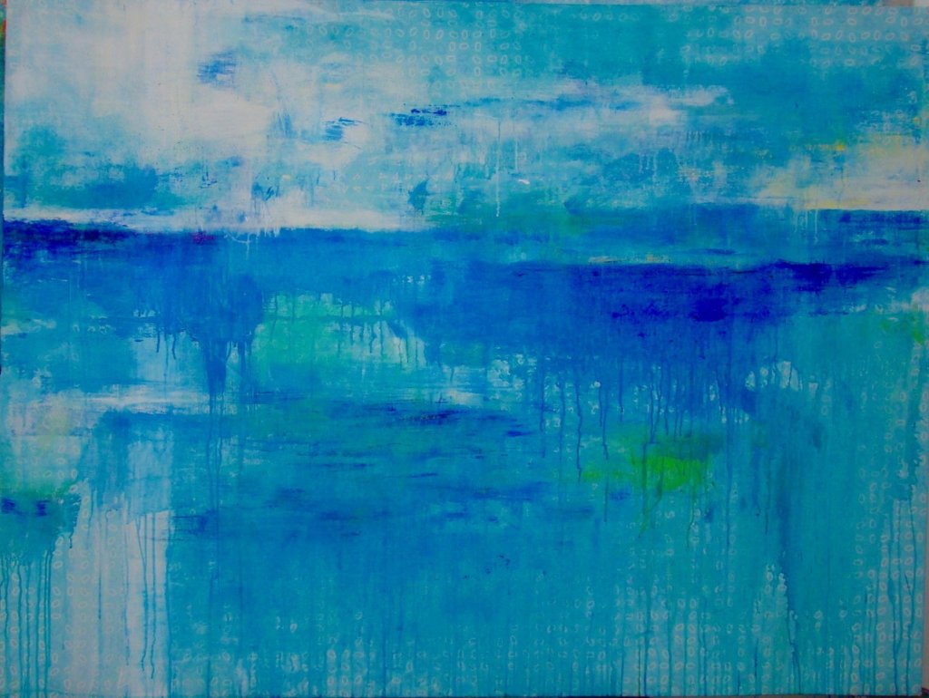 Waterfall | 54″ x 72″ | Mixed Media on Canvas