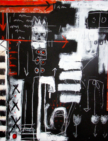 I Am I Am I Am | 50″ x 40″ | Mixed Media on Canvas