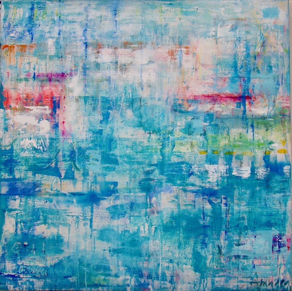 La Dolce Vita | 39″ x 39″ | Mixed Media on Canvas