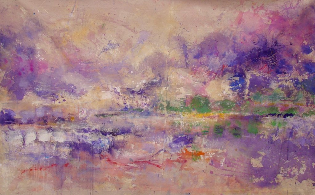 Lavender Sky | 42″ x 68″ | Mixed Media on Canvas