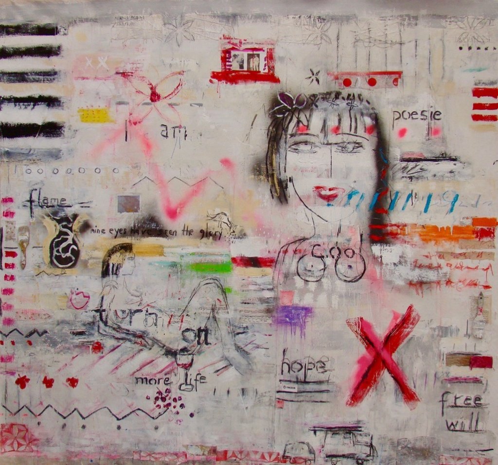 Turn On | 79″ x 85″ | Mixed Media on Canvas