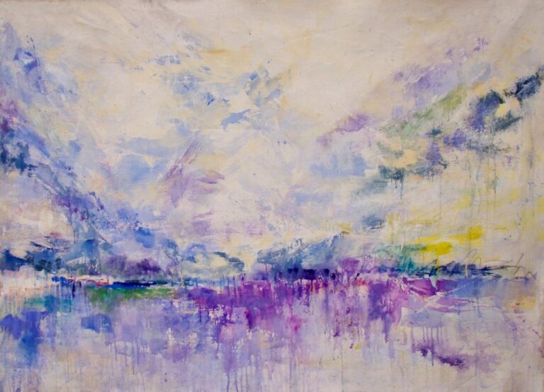 Lavender Mist | 58″ x 78″ | Mixed Media on Canvas