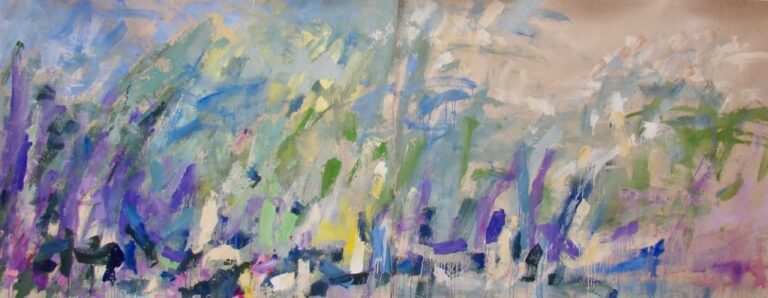 Printemps (Springtime) | 56″ x 148″ | Mixed Media on Canvas
