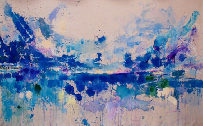 Blue Horizon | 55″ x 86″ | Mixed Media on Canvas