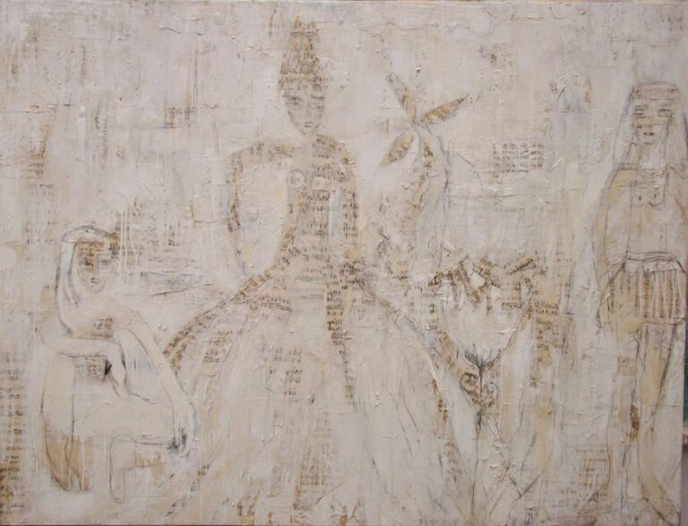 Ladies in Waiting | 48″ x 63″ | Mixed Media on Canvas