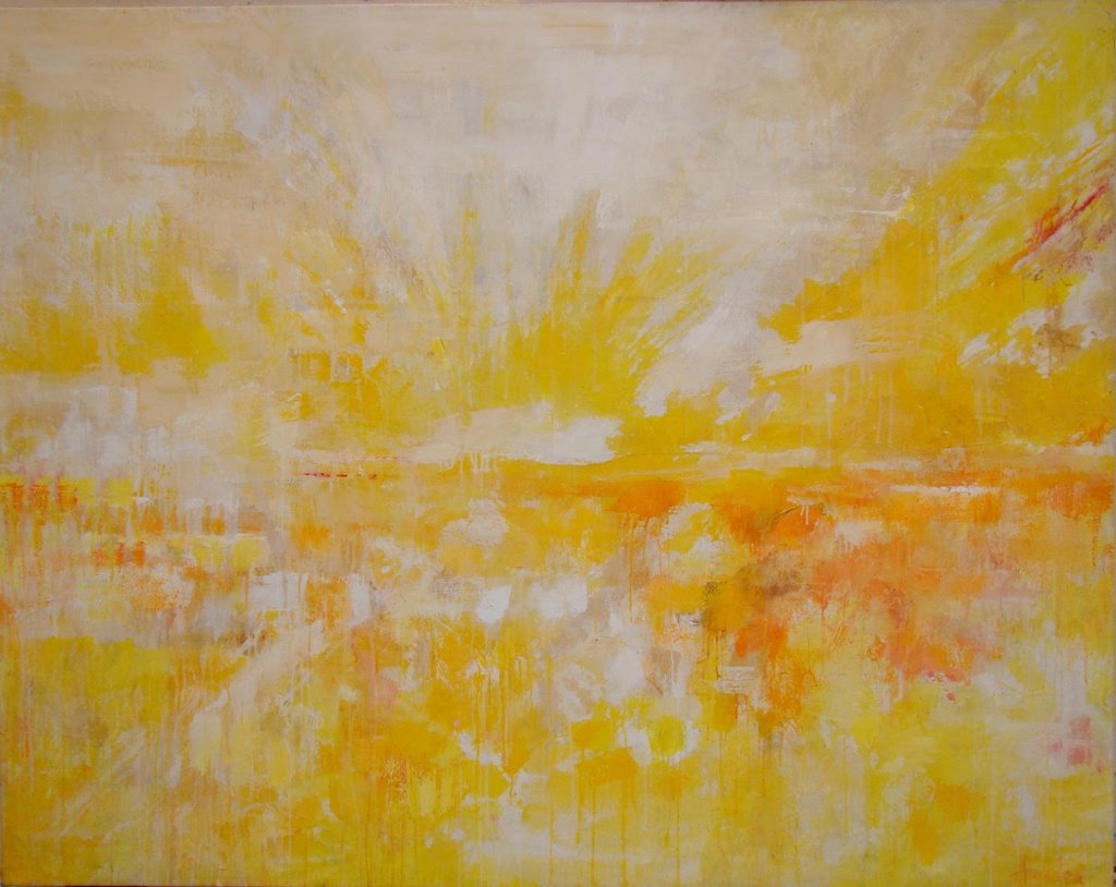 Sunrise | 67″ x 85″ | Mixed Media on Canvas