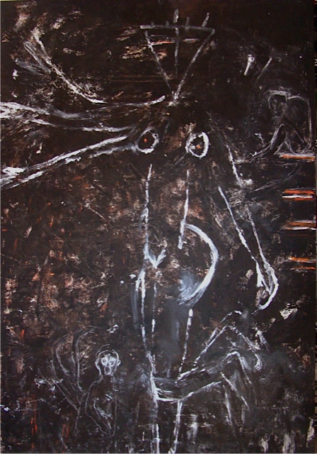 African Dancer | 70″ x 49″ | Acrylic and Oil on Canvas