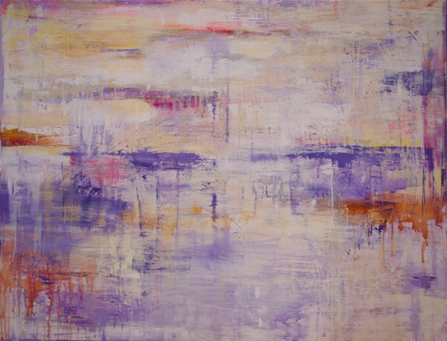 Lavender Mist | 40″ x 50″ | Mixed Media on Canvas