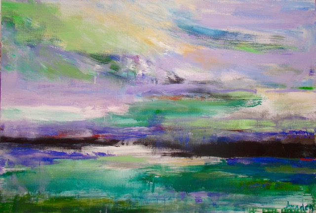 Irish Landscape | 34″ x 50″ | Mixed Media on Canvas