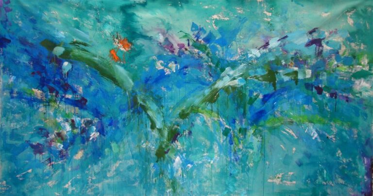 Caribbean Tryst | 56″ x 101″ | Acrylic on Canvas