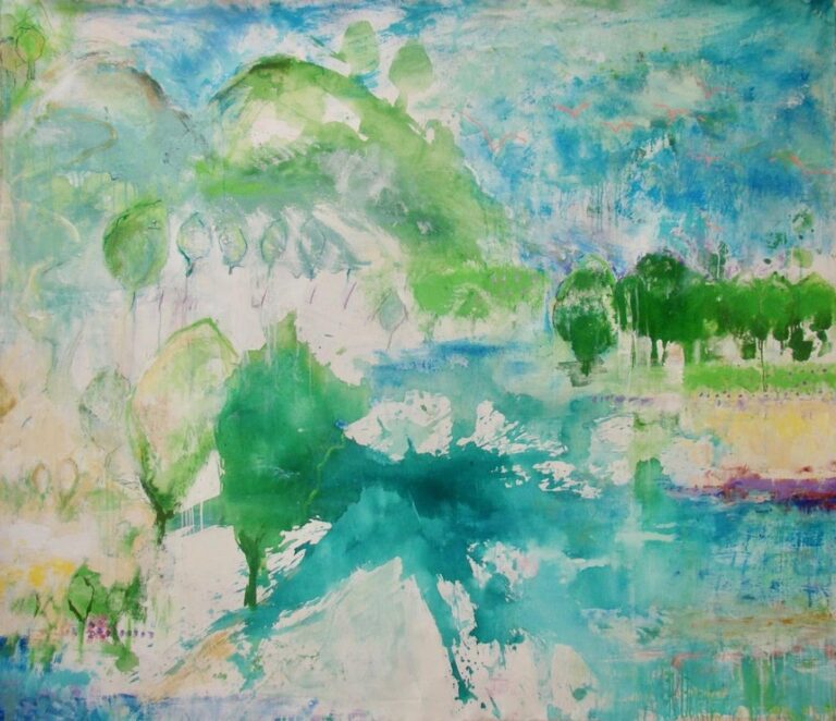 Across Whistler Mountain | 67″ x 78″ | Mixed Media on Canvas