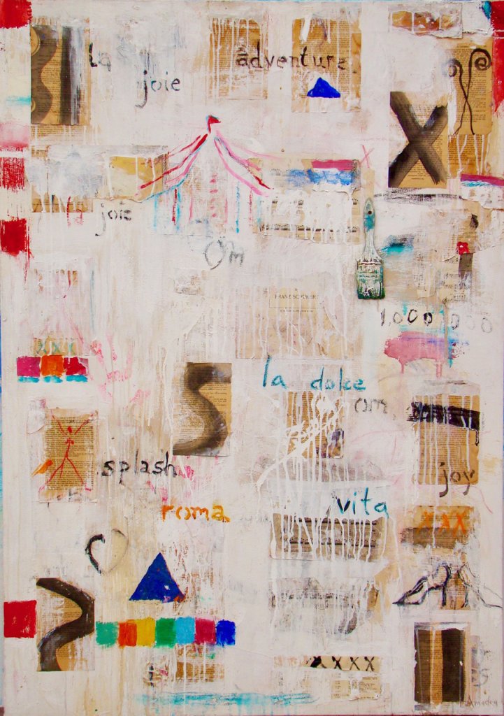 La Dolce Vita 2 | 38” x 54” |  Mixed Media on Canvas
