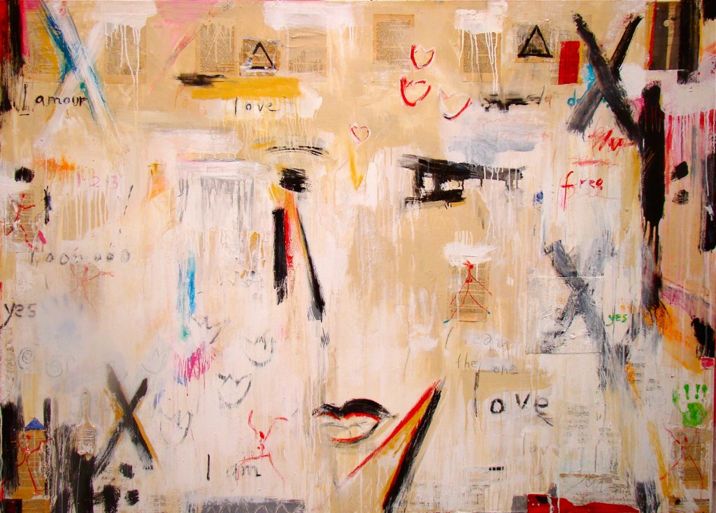 The One Love #2 I 56″ x 76″ I Mixed Media on Canvas