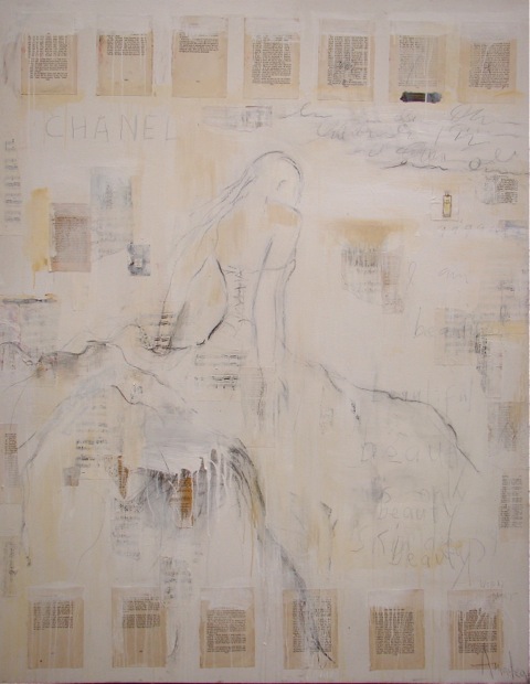 Dancer In the Wings I 70″ x 56″ | Mixed media on Canvas