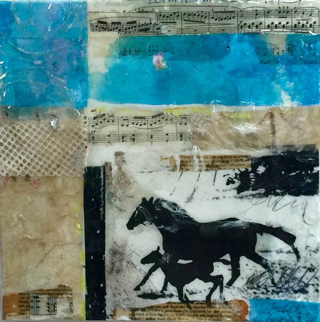 Flight | 12″ x 12″ | Mixed Media on Panel