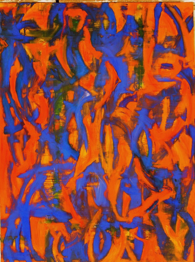 African Dancers | 90″x68″ | Oil on Canvas