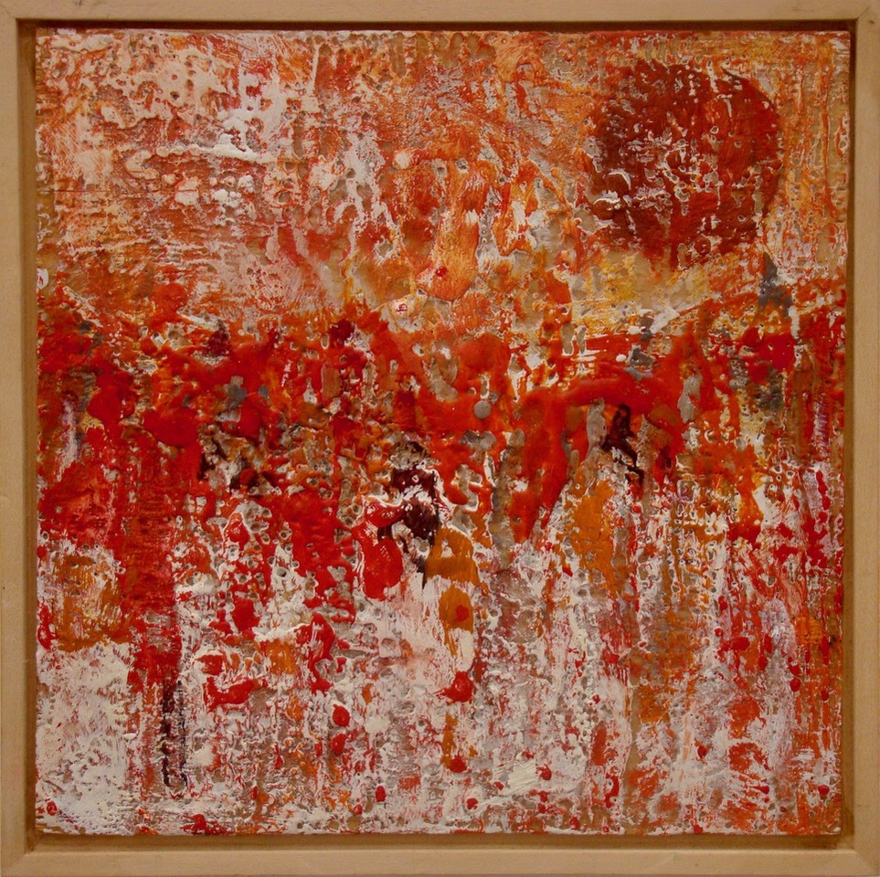 Full Moon | 13” x 13” | Mixed media and encaustic on panel