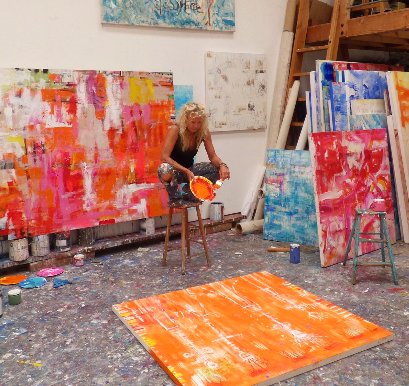 Amadea Bailey in her studio